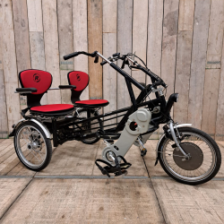 Tandemová tříkolka Van Raam Fun 2 Go s elektropohonem Crystalyte Silent HT