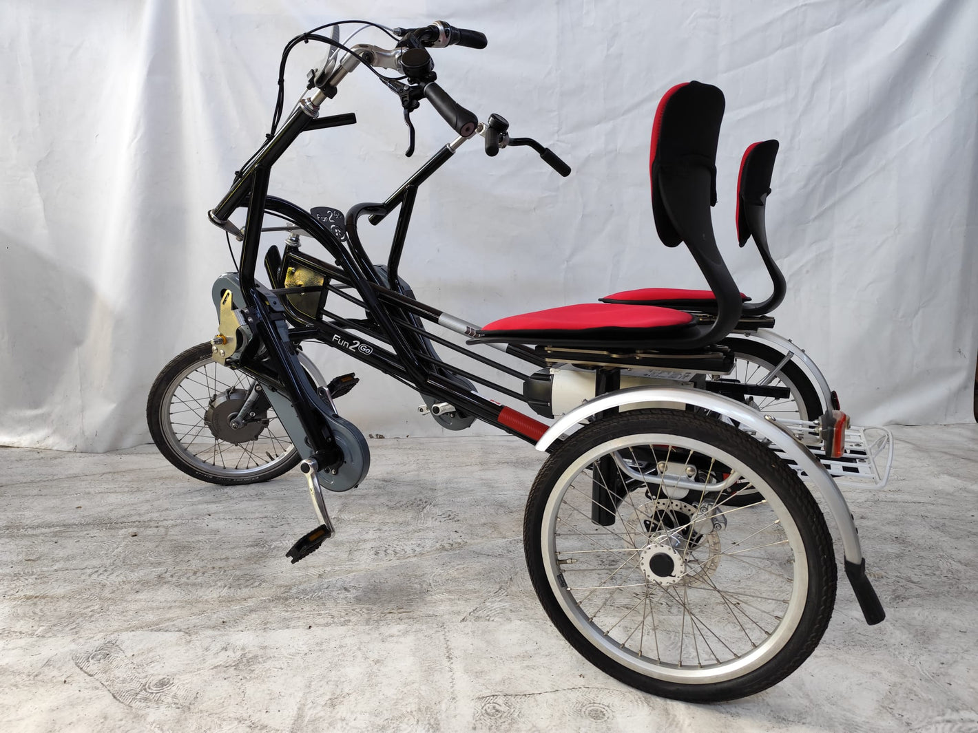 Elektrické tříkolové tandemové kolo Van Raam Fun2Go Crystalite