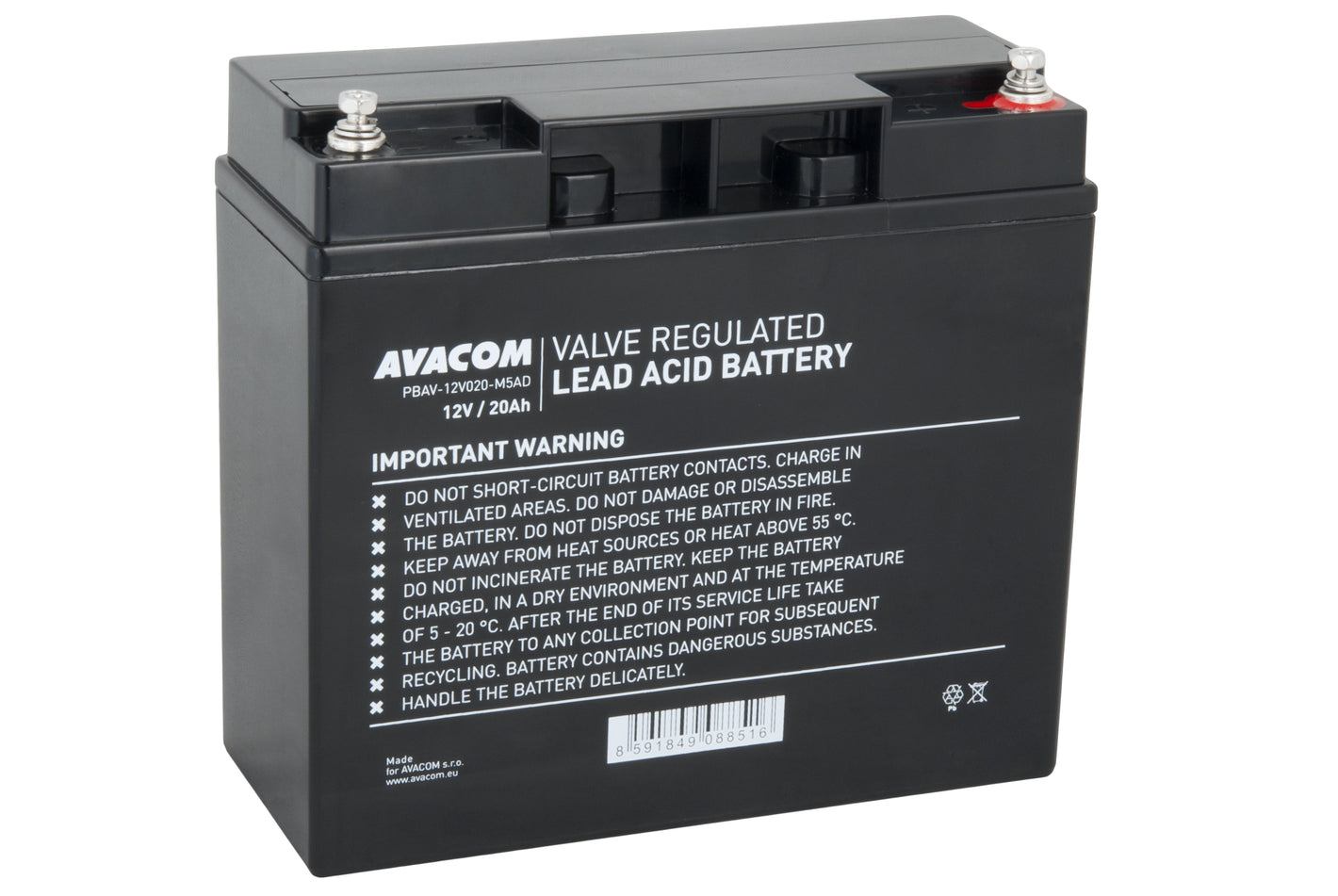 baterie 12V 20Ah M5 DeepCycle (PBAV-12V020-M5AD)