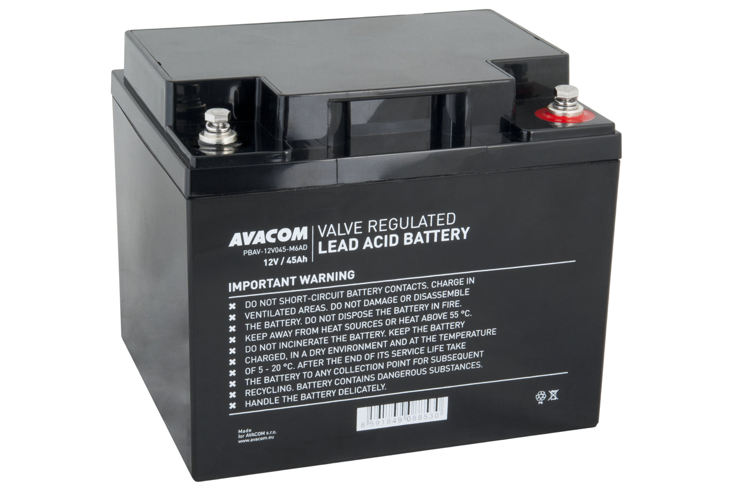 baterie 12V 45Ah M6 DeepCycle (PBAV-12V045-M6AD)
