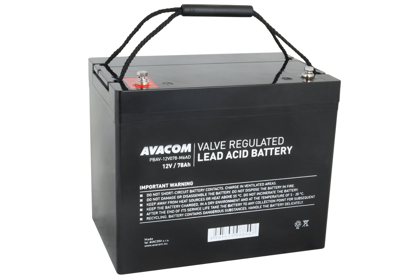 baterie 12V 78Ah M6 DeepCycle (PBAV-12V078-M6AD)