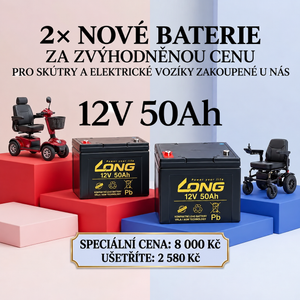 AKČNÍ NABÍDKA KE SKÚTRU NEBO ELEKTRICKÉMU VOZÍKU 12V 50Ah