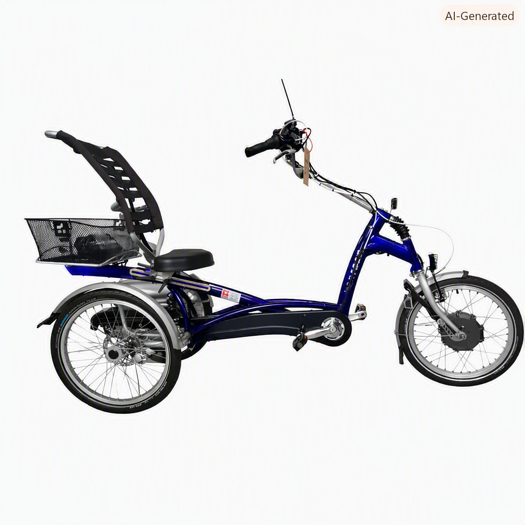 Elektrické tříkolové kolo Van Raam Easy Rider motor Crystalyte 36 V 250 W