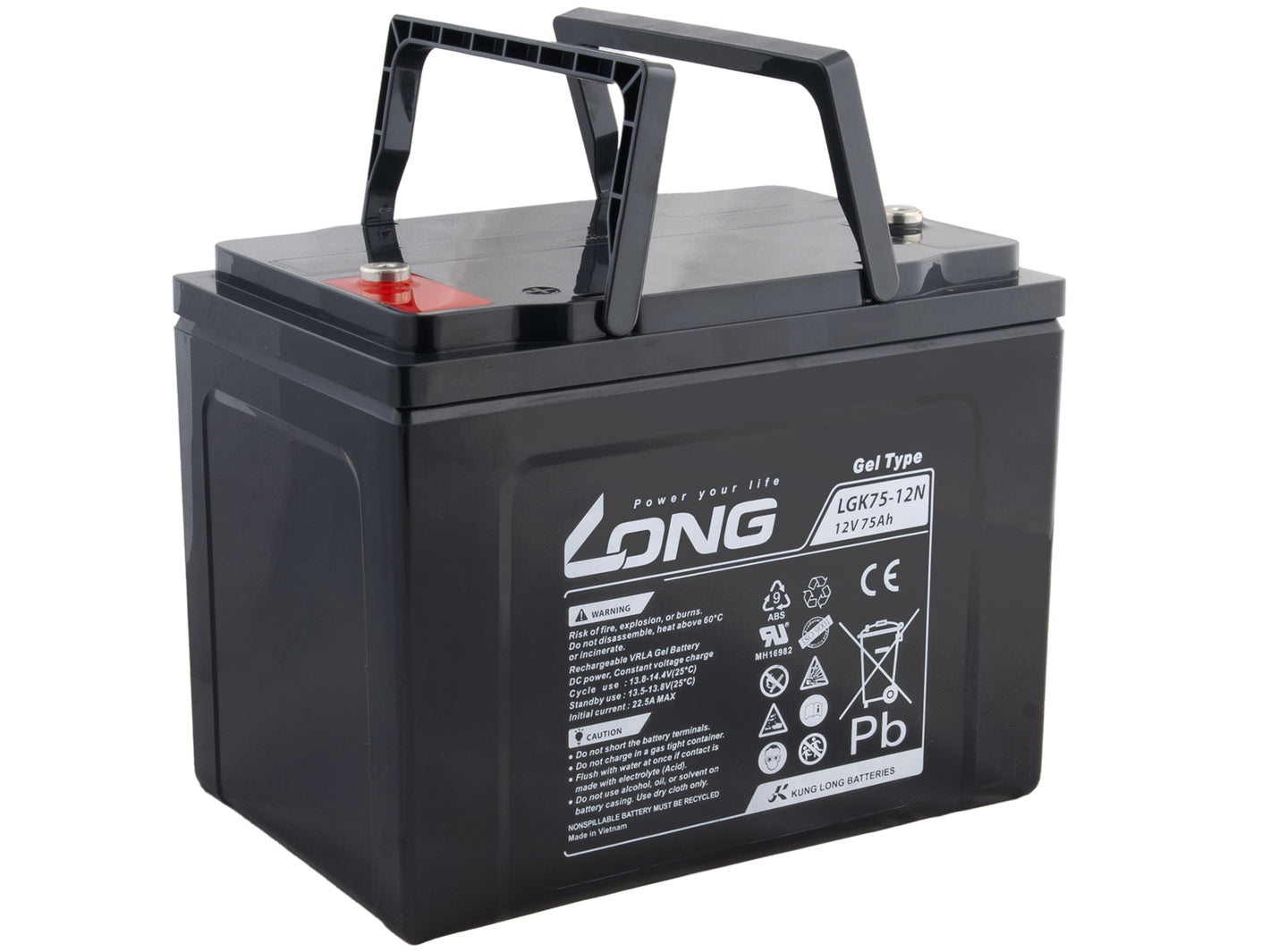 LONG baterie 12V 75Ah F8 DeepCycle GEL 10 let (LGK75-12N)