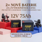 AKČNÍ NABÍDKA KE SKÚTRU NEBO ELEKTRICKÉMU VOZÍKU 12V 75Ah