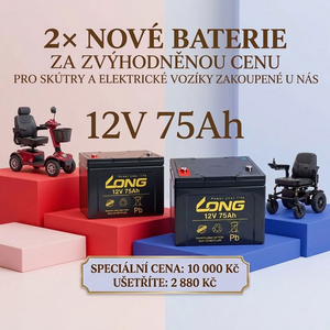 AKČNÍ NABÍDKA KE SKÚTRU NEBO ELEKTRICKÉMU VOZÍKU 12V 75Ah