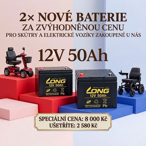 AKČNÍ NABÍDKA KE SKÚTRU NEBO ELEKTRICKÉMU VOZÍKU 12V 50Ah